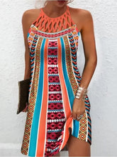 Load image into Gallery viewer, Printed Grecian Neck Mini Dress
