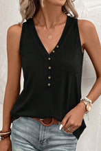 Load image into Gallery viewer, Pocketed V-Neck Wide Strap Tank
