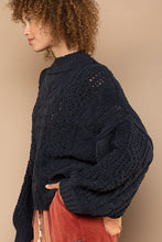 Load image into Gallery viewer, POL Mock Neck Cable Knit Sweater
