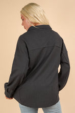 Load image into Gallery viewer, VERY J Button Down Textured Knit Shacket
