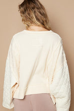 Load image into Gallery viewer, POL Waffle-Knit Notched Long Sleeve Knit Top
