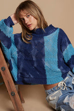 Load image into Gallery viewer, POL Mock Neck Color Block Sweater
