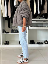 Load image into Gallery viewer, Baseball Collar Snap Down Long Sleeve Jacket
