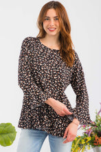Load image into Gallery viewer, Celeste Full Size Floral Ruffle Detail Top
