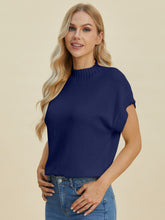 Load image into Gallery viewer, Double Take Full Size Mock Neck Short Sleeve Sweater
