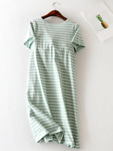 Load image into Gallery viewer, Striped Round Neck Short Sleeve Dress

