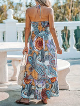 Load image into Gallery viewer, Printed Halter Neck Maxi Dress
