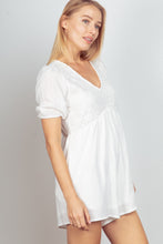 Load image into Gallery viewer, VERY J Lace Detail Puff Sleeve Romper with Pockets
