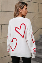 Load image into Gallery viewer, Angel Wings Heart Dropped Shoulder Long Sleeve Sweater
