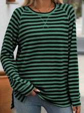 Load image into Gallery viewer, Mandy Striped Round Neck Long Sleeve T-Shirt
