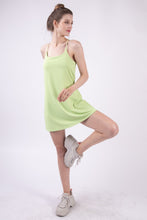 Load image into Gallery viewer, VERY J Sleeveless Active Tennis Dress with Unitard Liner
