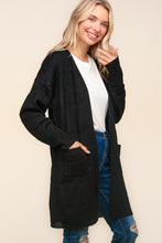 Load image into Gallery viewer, Haptics Stripe Textured Open Front Cardigan with Pockets
