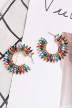 Load image into Gallery viewer, Zinc Alloy Acrylic C-Hoop Earrings
