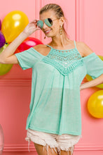 Load image into Gallery viewer, BiBi Front Crochet Lace Adjustable Strap Top
