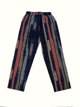 Load image into Gallery viewer, Striped Pocketed Elastic Waist Pants
