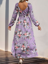 Load image into Gallery viewer, Perfee Slit Printed Surplice Long Sleeve Maxi Dress
