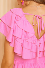 Load image into Gallery viewer, Idem Ditto Ruffled Layered Tie Back Romper
