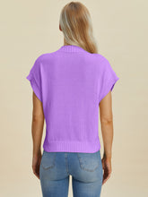 Load image into Gallery viewer, Double Take Full Size Mock Neck Short Sleeve Sweater
