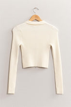 Load image into Gallery viewer, HYFVE Ribbed Double Zip Cropped Cardigan
