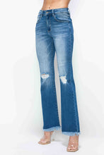 Load image into Gallery viewer, bytos Full Size Raw Hem Distressed High Rise Bootcut Jeans
