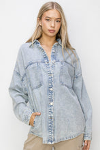 Load image into Gallery viewer, RISEN Button Up Long Sleeve Shacket
