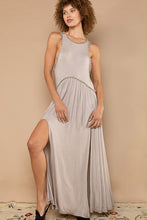Load image into Gallery viewer, POL Sleeveless Back Zipper Front Slit Maxi Dress
