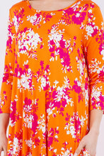 Load image into Gallery viewer, Celeste Full Size Pick-Up Hem Asymmetric Floral Midi Dress
