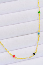 Load image into Gallery viewer, 18K Gold-Plated Multicolored Bead Necklace
