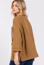 Load image into Gallery viewer, SAGE + FIG Floral Peace Patch Round Neck Top
