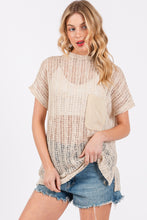 Load image into Gallery viewer, Ces Femme See Through Crochet Mock Neck Cover Up
