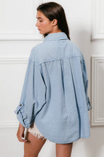 Load image into Gallery viewer, BiBi Button Down Stitch Detail Shirt with Chest Pockets
