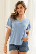 Load image into Gallery viewer, Hailey &amp; Co Contrast Trim Short Sleeve T-Shirt
