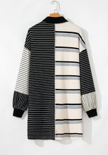 Load image into Gallery viewer, Striped Patchwork Long Sleeve Mini Dress
