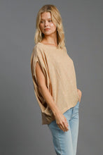 Load image into Gallery viewer, Umgee Exposed Seam Round Neck Batwing Sleeve Knit Top
