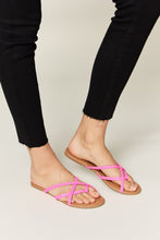 Load image into Gallery viewer, WILD DIVA Crisscross PU Leather Open Toe Sandals
