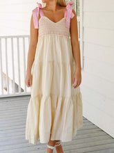 Load image into Gallery viewer, Tiered Tie Shoulder Midi Cami Dress
