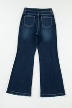 Load image into Gallery viewer, Distressed Wide Leg Jeans with Pockets
