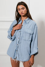 Load image into Gallery viewer, BiBi Button Down Stitch Detail Shirt with Chest Pockets
