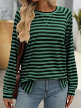 Load image into Gallery viewer, Mandy Striped Round Neck Long Sleeve T-Shirt
