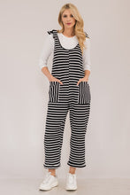 Load image into Gallery viewer, Celeste Full Size Striped Scoop Neck Overalls with Pockets
