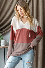 Load image into Gallery viewer, Heimish Color Block Long Sleeve Hoodie
