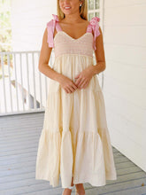 Load image into Gallery viewer, Tiered Tie Shoulder Midi Cami Dress
