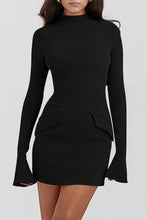 Load image into Gallery viewer, Mock Neck Long Sleeve Mini Dress
