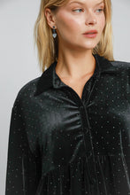 Load image into Gallery viewer, Umgee Full Size Polka Dot Button Up Half Sleeve Shirt
