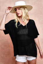 Load image into Gallery viewer, BiBi V-Neck Short Sleeve Knit Top
