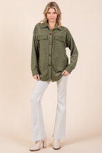 Load image into Gallery viewer, BOMBOM Checkered Button Down Dropped Shoulder Shacket
