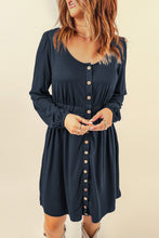 Load image into Gallery viewer, Button Down Long Sleeve Dress with Pockets
