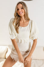 Load image into Gallery viewer, BiBi Tassel Detail Textured Square Neck Sweater
