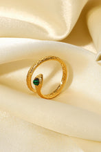 Load image into Gallery viewer, Snake Charmer Malachite Snake-Shaped Bypass Ring
