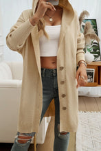 Load image into Gallery viewer, Devine Button Up Long Sleeve Hooded Cardigan
